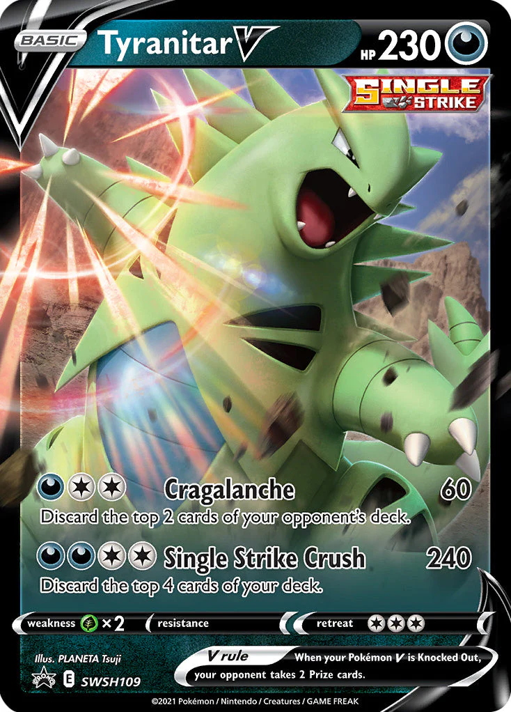 SWSH Black Star Promos 109 Tyranitar V