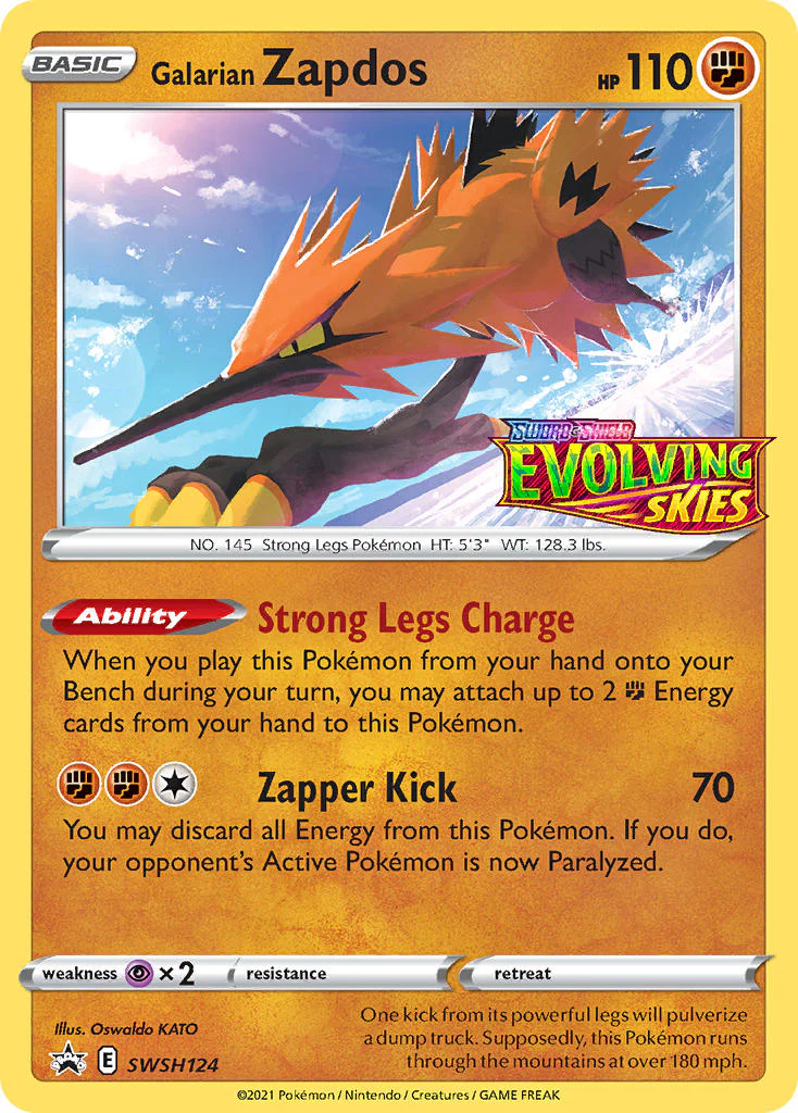 SWSH Black Star Promos 124 Galarian Zapdos