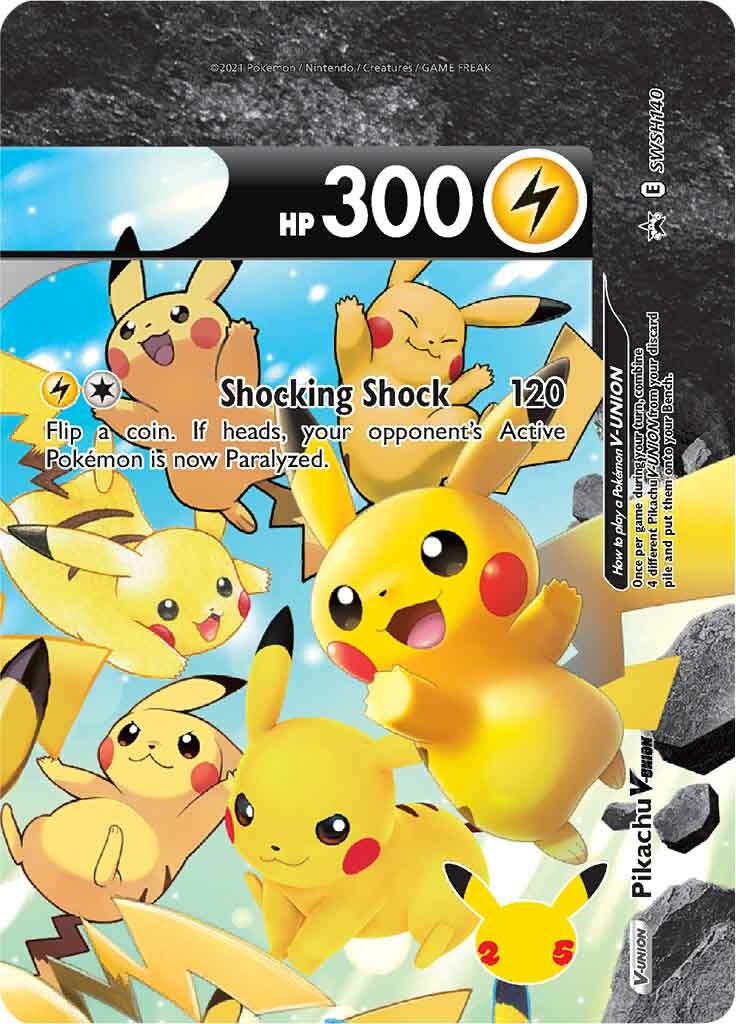 SWSH Black Star Promos 140 Pikachu V-Union