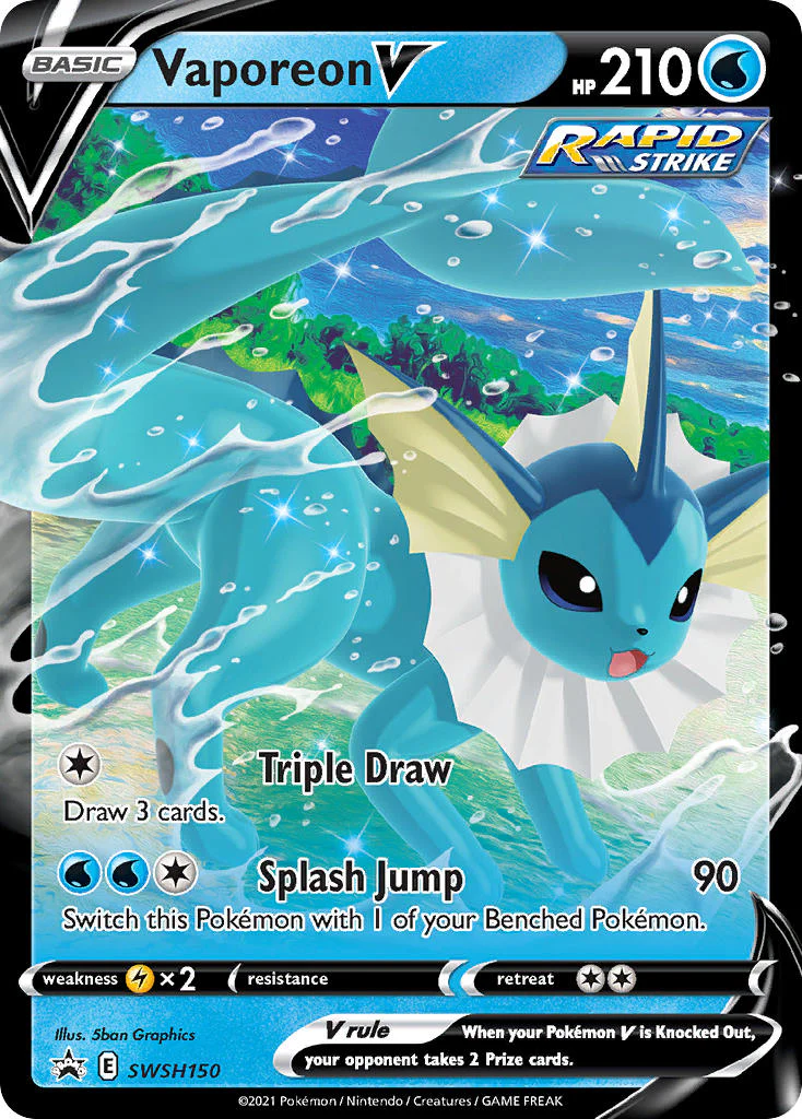 SWSH Black Star Promos 150 Vaporeon V