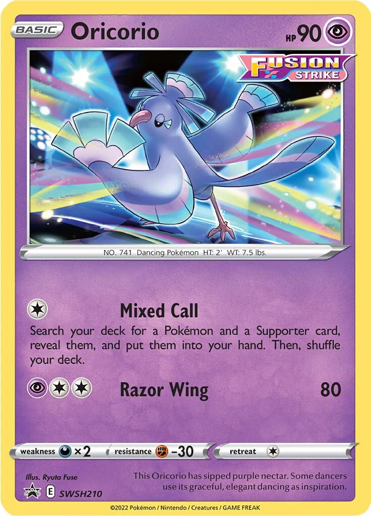 SWSH Black Star Promos 210 Oricorio