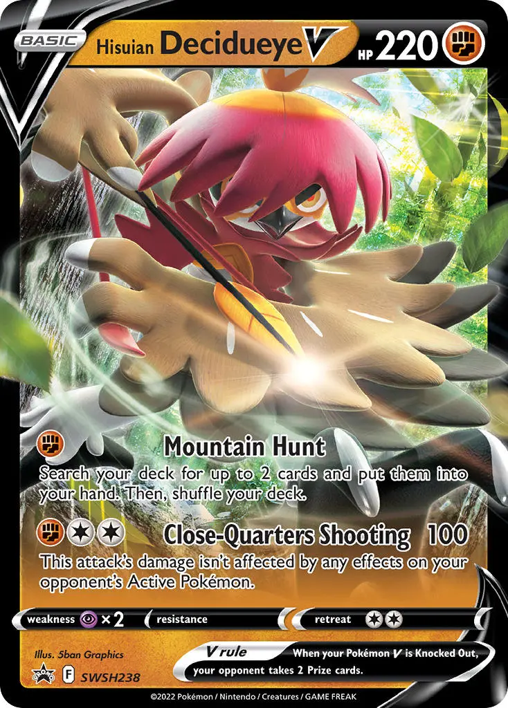 SWSH Black Star Promos 238 Hisuian Decidueye V