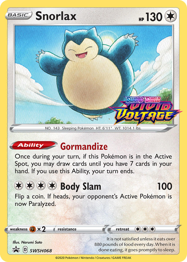 SWSH Black Star Promos 068 Snorlax
