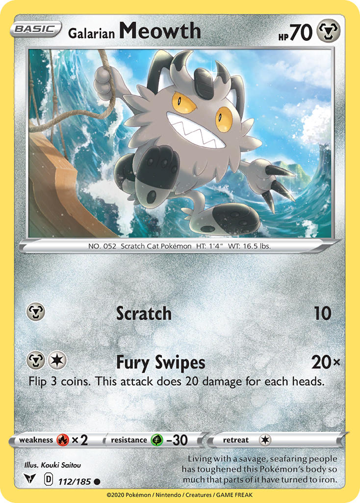 Vivid Voltage 112 Galarian Meowth