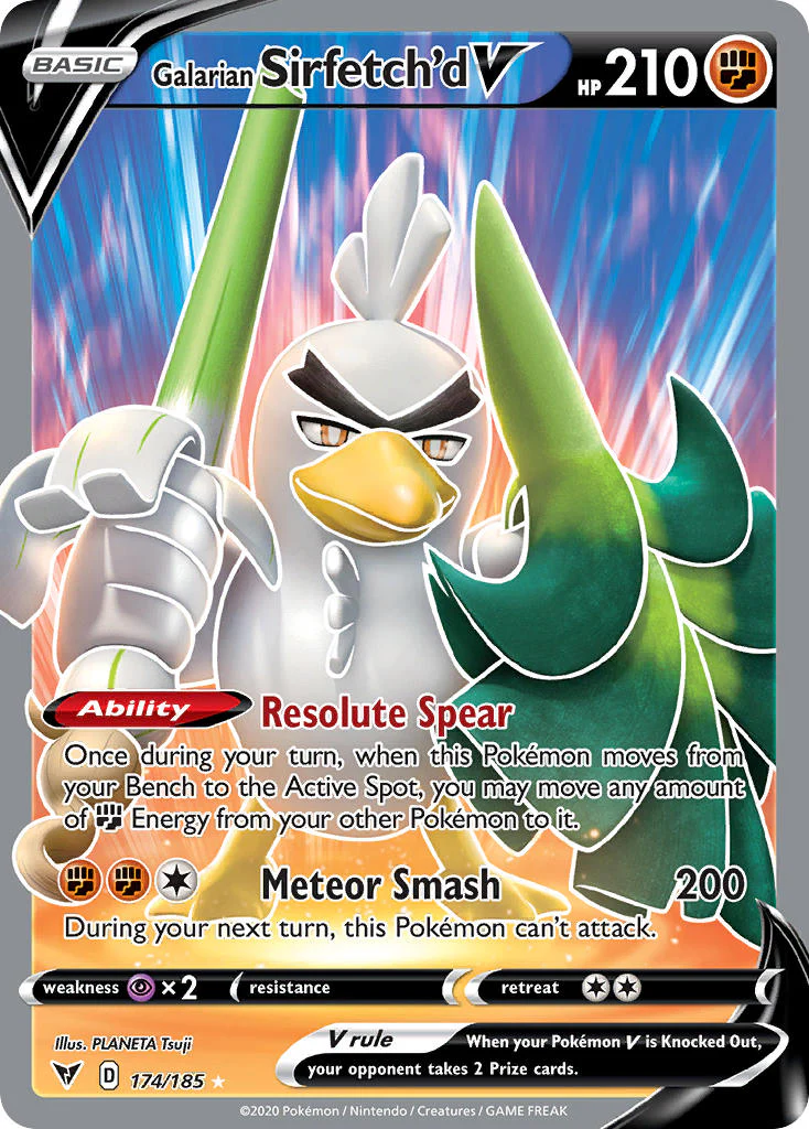 Vivid Voltage 174 Galarian Sirfetch'd V