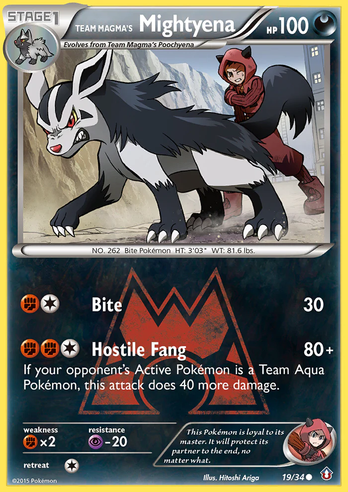 Double Crisis 019 Team Magma's Mightyena