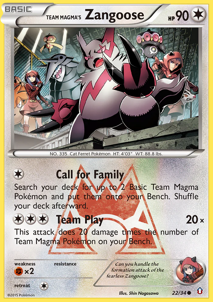 Double Crisis 022 Team Magma's Zangoose