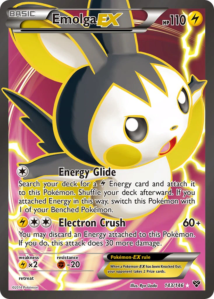 XY Base 143 Emolga-EX