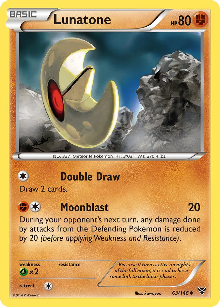 XY Base 063 Lunatone